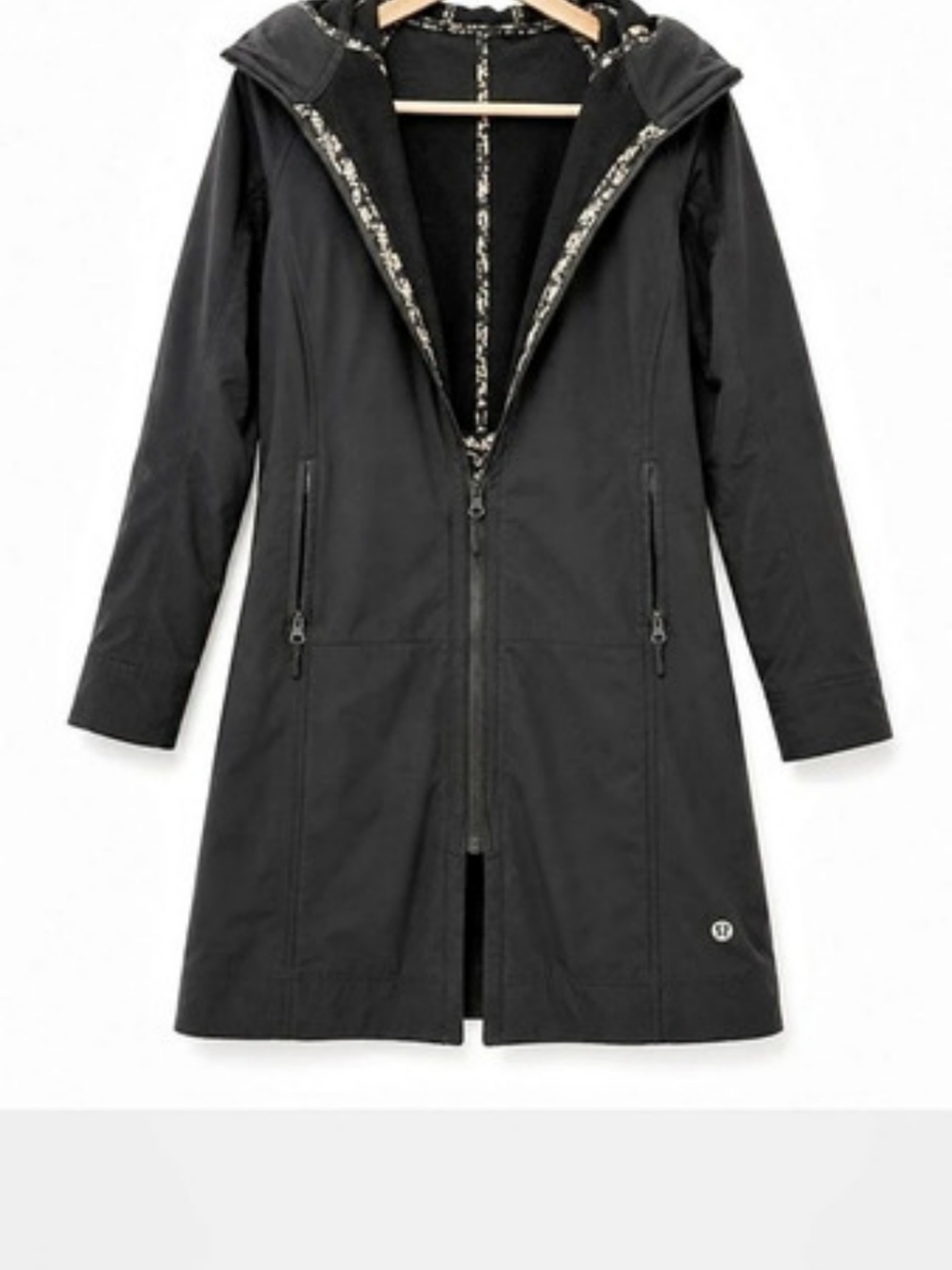 Lululemon City Stroll Coat Black Hooded Coat